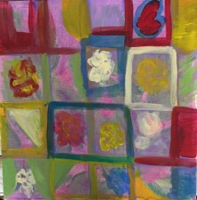 Abstract 11,  acrylic, 12x12" (2016)