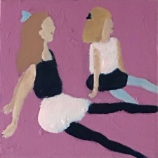 Ballet Class 2 12x12"  oil (2016)