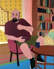Dennis in Chair, acrylic, 28x22" (2017)