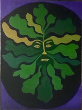 Green Man 6  24x18"  acrylic (2016)