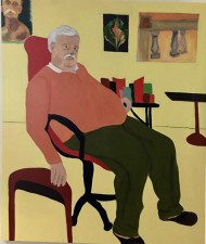 Paul in Joanna's Studio, acrylic, 48x40" (2018)