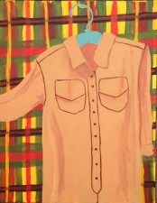 Wardrobe 2 (Khaki) 22 x 28" (2014)