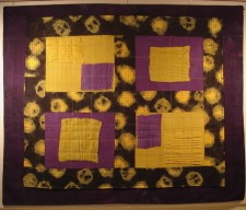 Chonqing Night 2,  29x35",hand dyed fabric, sewn and quilted (2011)